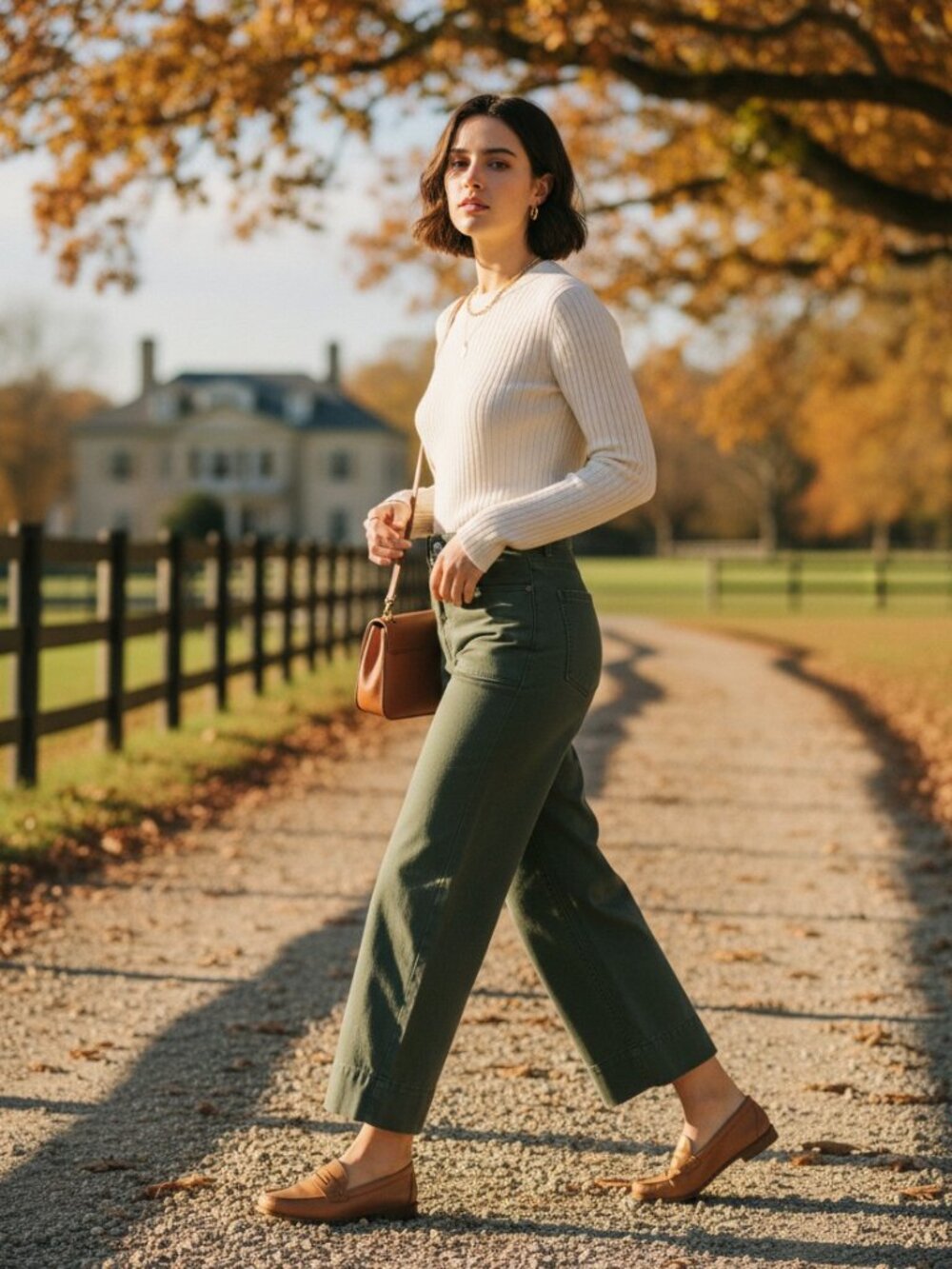 Apiece Apart Merida Pant Thyme Size 0 NWT High Rise Wide Leg Cropped Cotton